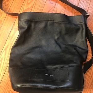 rag & bone Large Black Bucket Bag